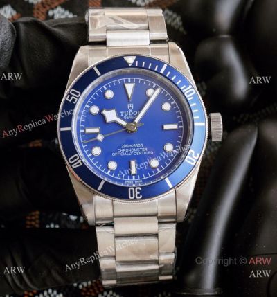 Vintage Tudor Heritage Watch Stainless Steel Blue Dial Automatic 42mm